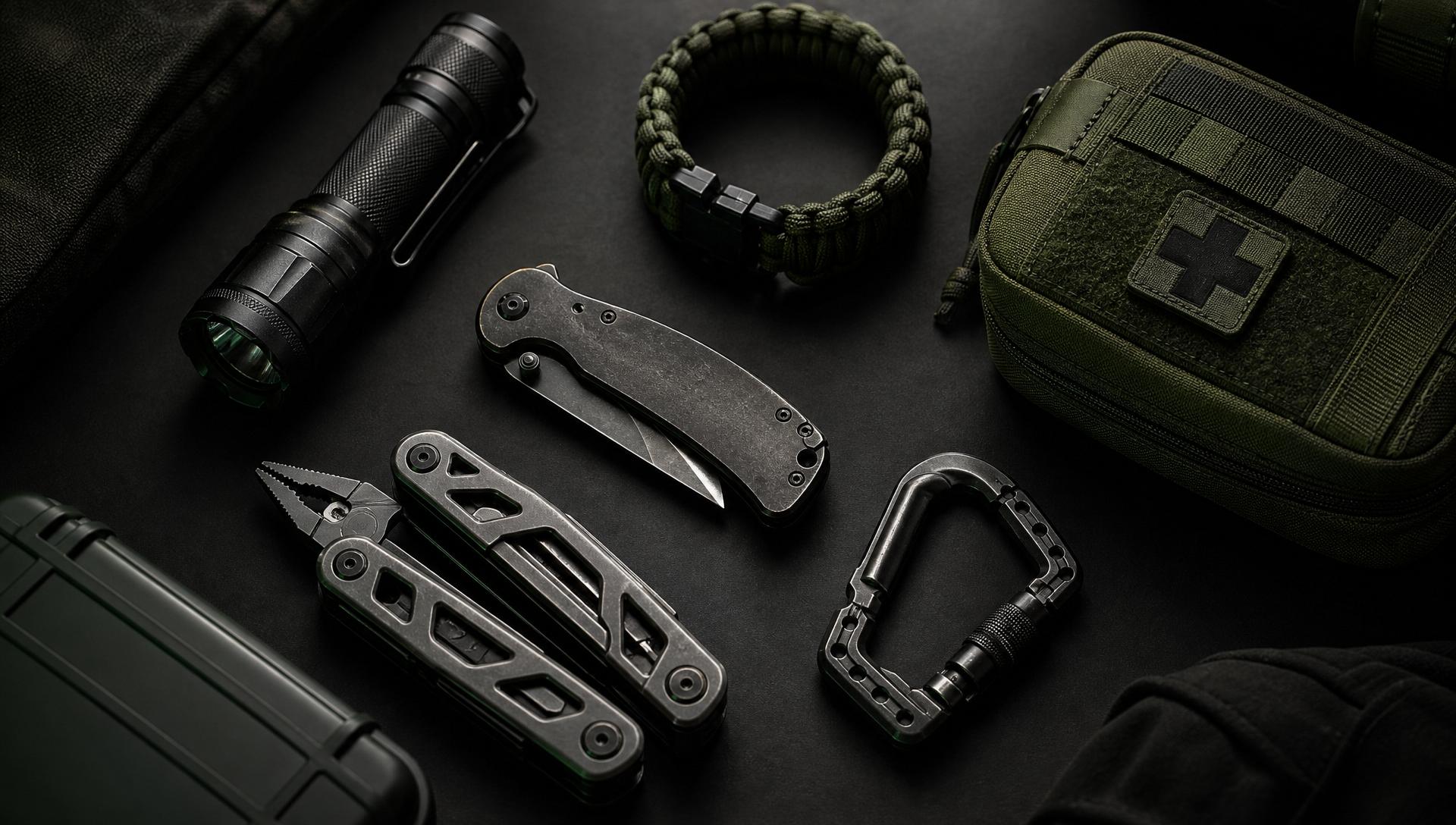 URBANKIT tactical EDC gear flat lay